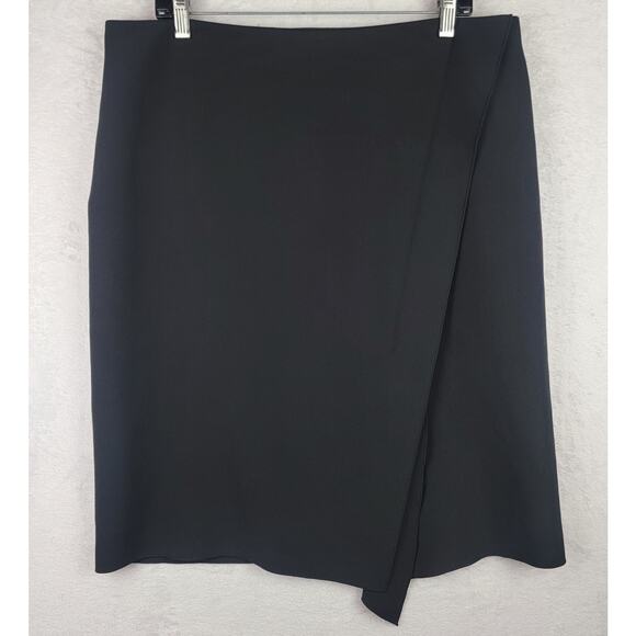 Worthington 16 Skirt Asymmetric Hem Knee Length Back Zip Dark Romantic Career - Picture 1 of 7